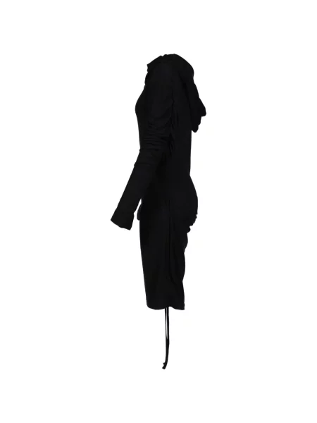 Rochie mini Basicks cu glugă cu volane negru