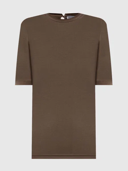 Топ Brunello Cucinelli в рубчик коричневый