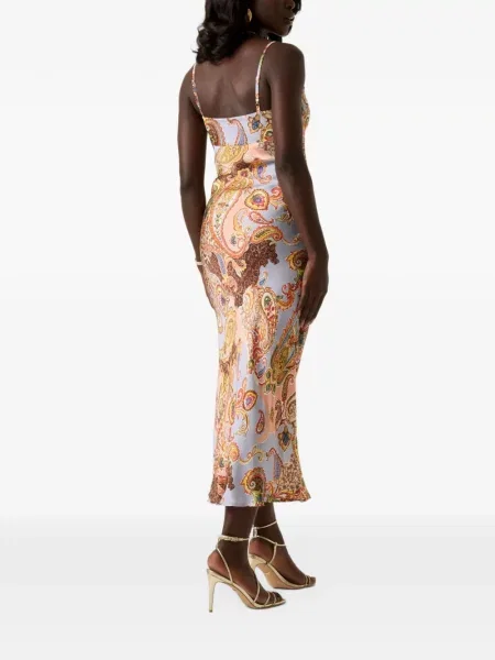 Rochie Guess cu imagine cu model paisley albastru