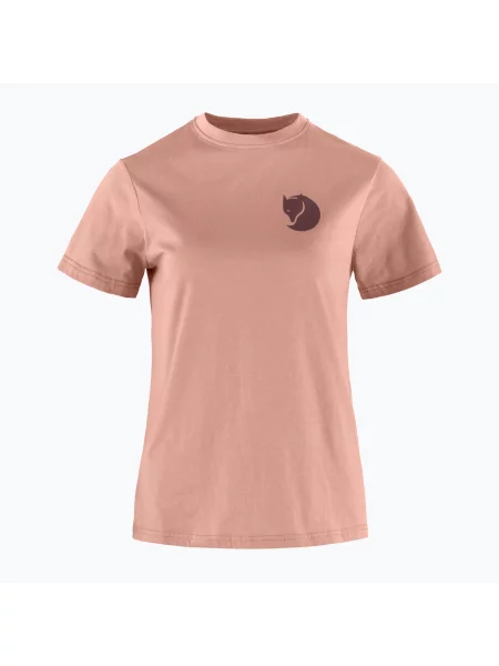 Koszulka trekkingowa Fjällräven Fox Boxy Logo dusty rose różowa