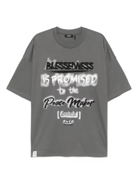 Тениска Five Cm с принт сиво