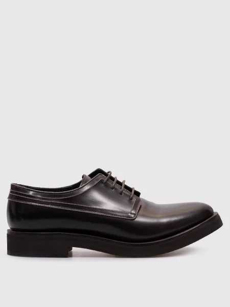 Шкіряні лофери з ланцюжком моніль Brunello Cucinelli коричневі