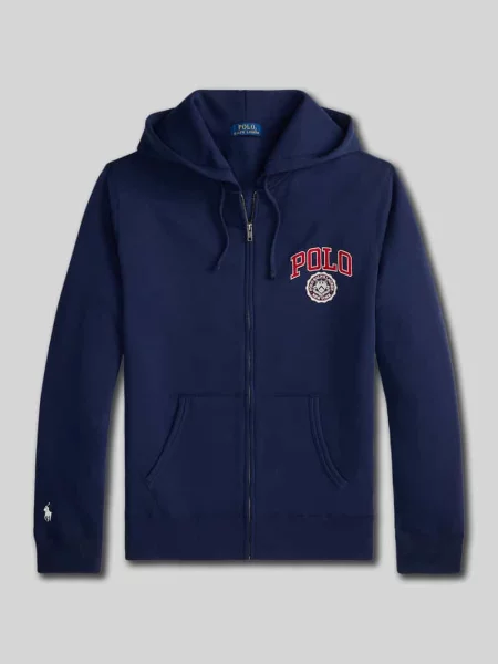 Bluza rozpinana o kroju regular fit z mieszanki bawełny Polo Ralph Lauren granatowa