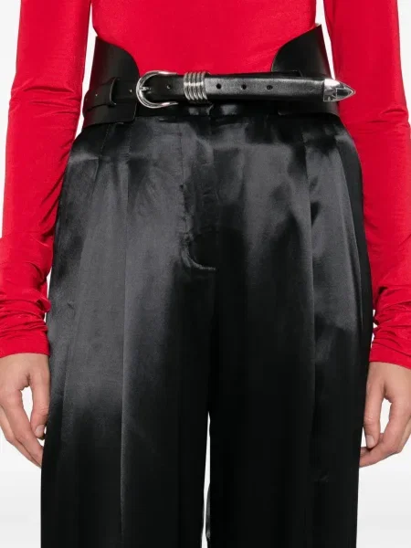 Pantaloni The Andamane plisate negru