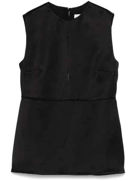 Vestă Jil Sander din satin negru