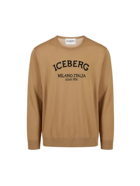 Sweter Iceberg z logo beżowy