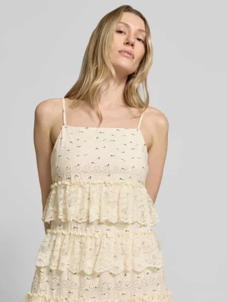 Długa sukienka z czystej bawełny model LORETTA' Vero Moda biała