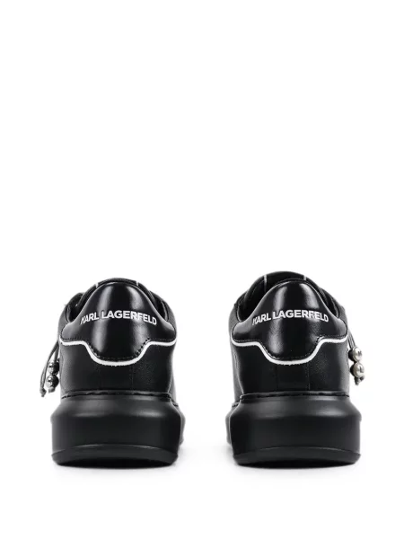 Sneakerși Karl Lagerfeld cu perle negru