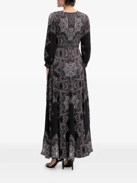 Rochie maxi Hale Bob cu decolteu în V de costum negru