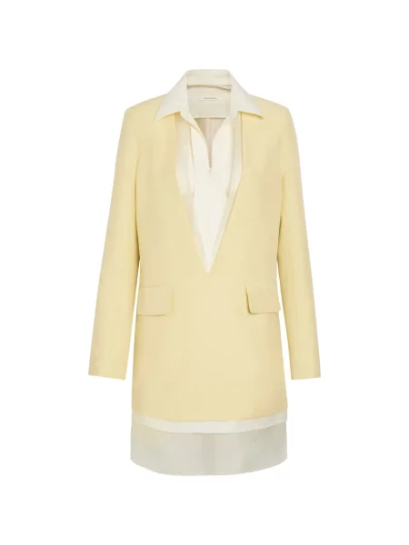 Sukienka Voranida z dekoltem w serek żółta