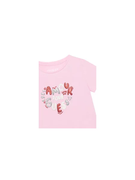 Guess T-shirt Relaxed Fit ružičasta
