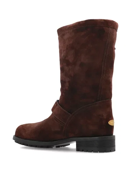 Botine Jimmy Choo cu cataramă biker maro