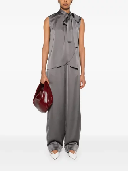 Pantaloni Blanca Vita din satin gri