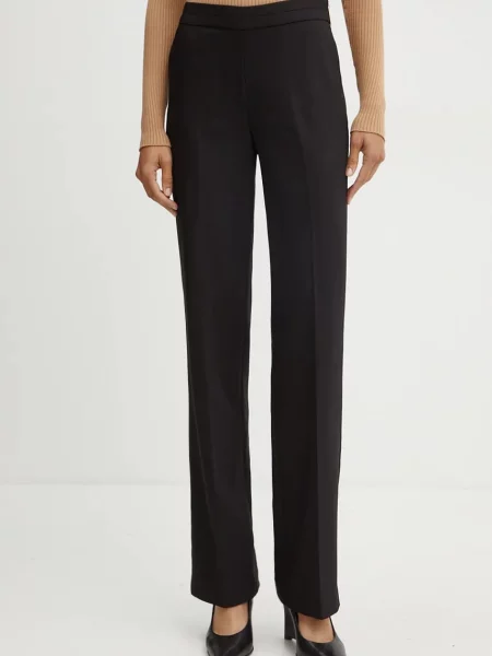 Morgan pantaloni PBEKA.F femei drept medium waist PBEKA.F negru