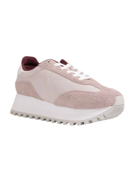 Sneakersy Calvin Klein Jeans sznurowane zamszowe białe
