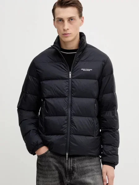 Armani Exchange geacă de puf bleumarin de iarnă albastru