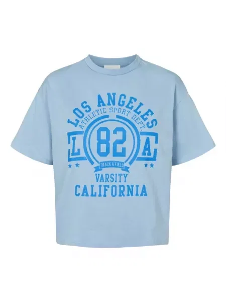 Koszulka American Dreams o krotszym kroju niebieska