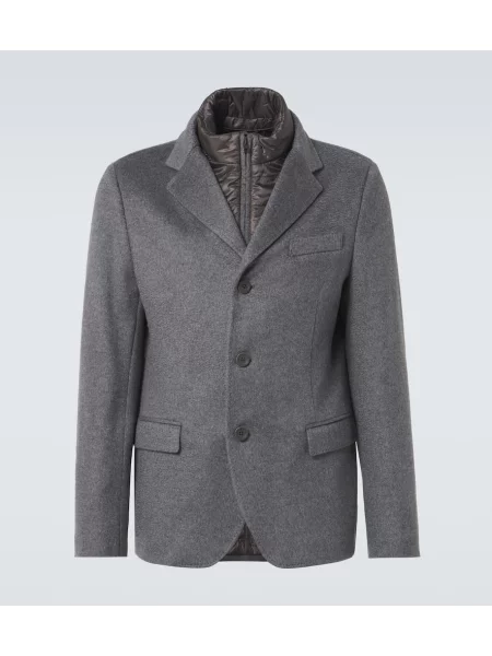 Sacou Herno din cașmir gri