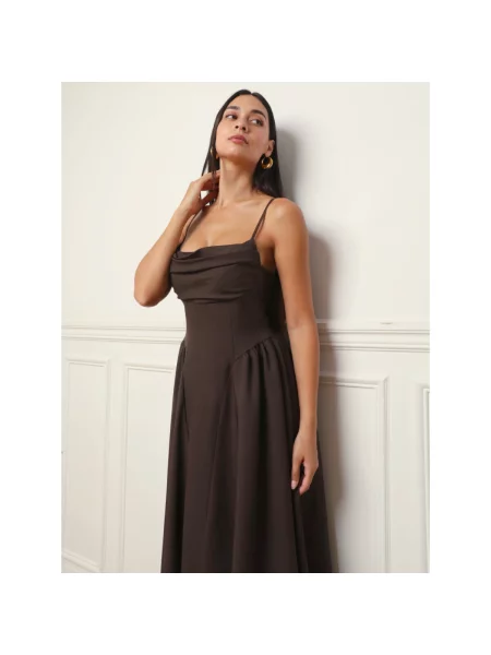 Haljina La Modeuse smeđa