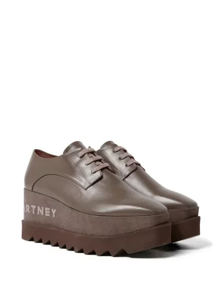 Pantofi derby Stella Mccartney cu autograf maro