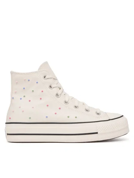 Tornacipő Converse Chuck Taylor All Star Lift Platform Mini Studs Ekru