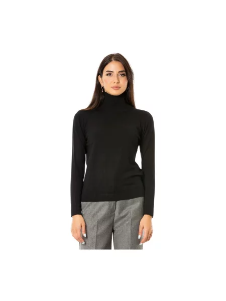 Sweter z golfem Weekend Max Mara wełniany do golfa czarny