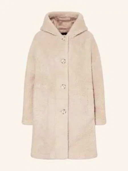 Darling Harbour Płaszcz Z Pluszowego Materiału beige beżowy