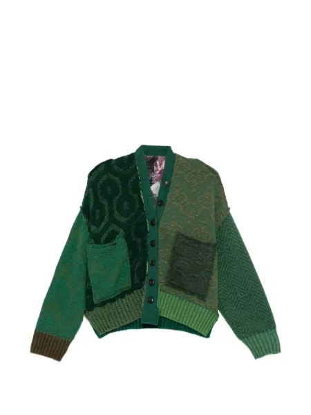 Cardigan Essensi cu decolteu în V verde