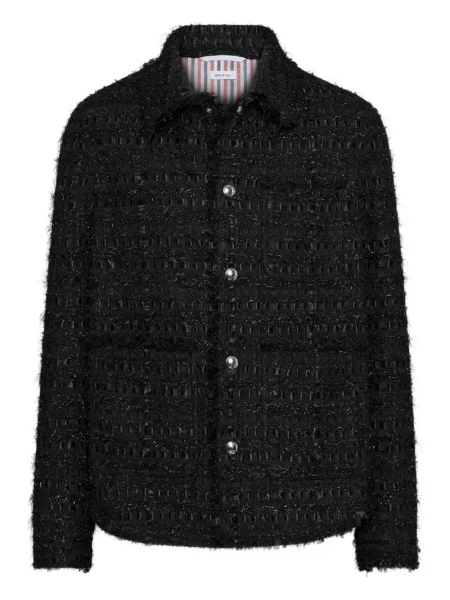 Яке Thom Browne от туид черно