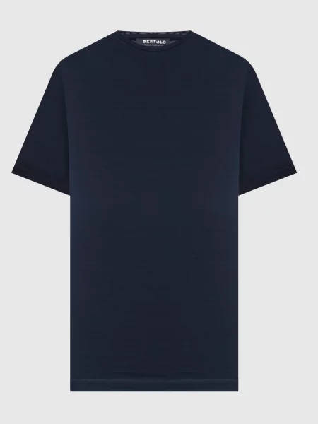 Футболка з емблемою Bertolo Cashmere синя