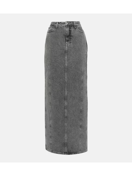 Fustă din denim Rotate gri