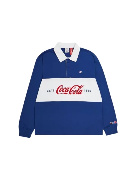 Koszulka polo Champion w paski niebieska