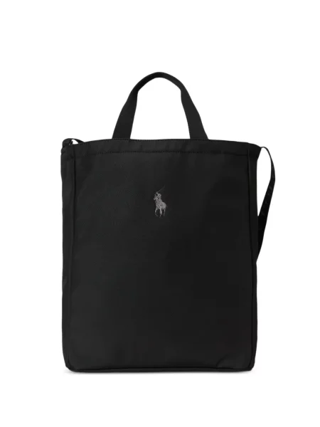 Карирана тафта обратим чанта Polo Ralph Lauren кафяво