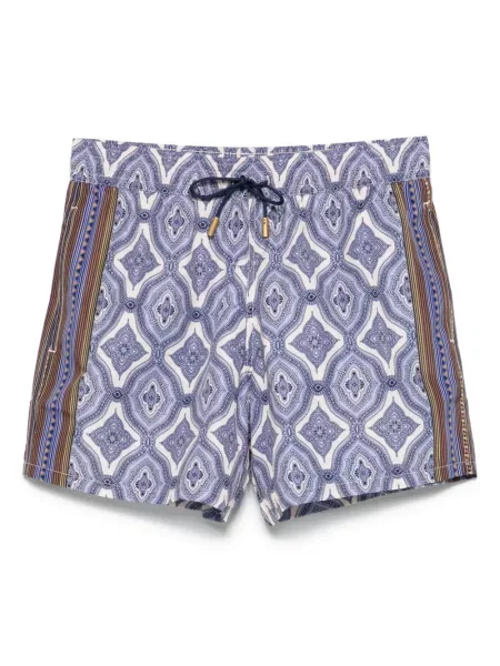 Slip de baie Etro cu imagine cu imprimeu geometric albastru