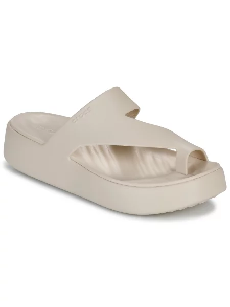 Japonke Crocs s platformo bež