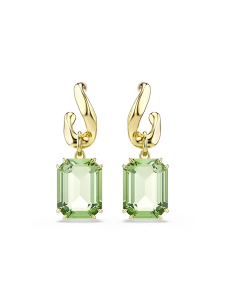 Swarovski cercei pentru femei placati cu aur cristal swarovski MILLENIA verde