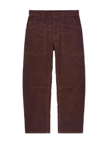 Pantaloni Nili Lotan de catifea cord maro