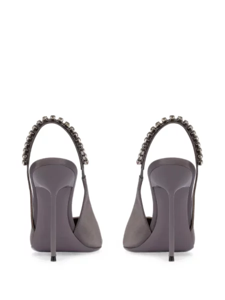Pantofi cu toc Paris Texas slingback gri