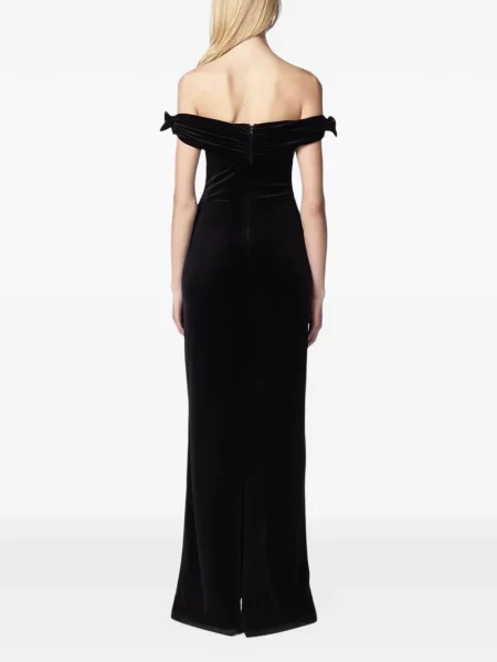 Stras rochie maxi Twenty Fourhaitch cu umerii deschiși negru