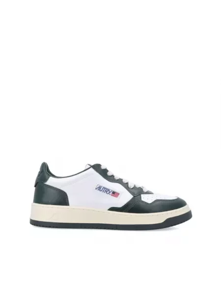 Jedwabne sneakersy Autry zielone
