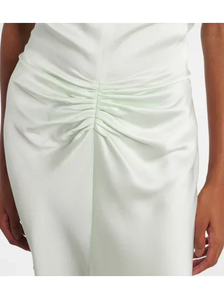 Rochie Victoria Beckham din satin verde