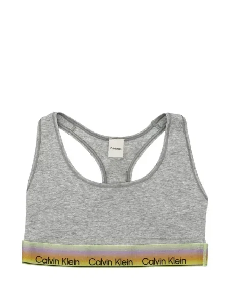 Sutien bralette Calvin Klein cu autograf gri