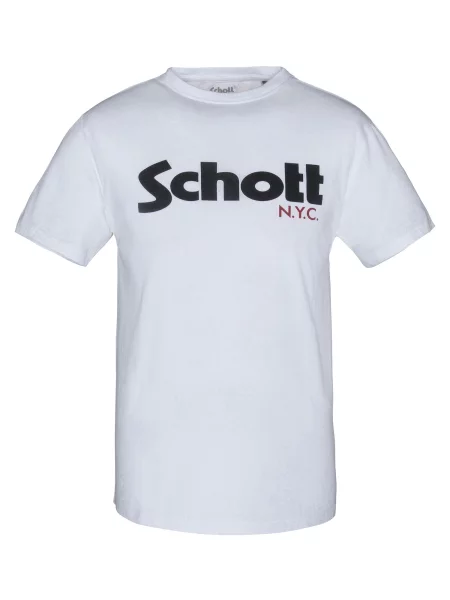 Schott NYC Tricou sângeriu / negru alb