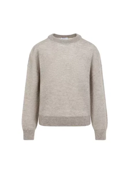 Sweter Brunello Cucinelli brązowy