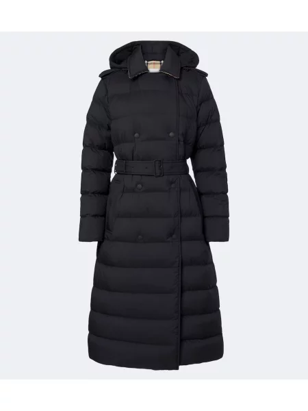Geacă cu puf Burberry cu glugă negru