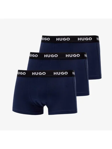 HUGO Boxeri bleumarin / negru alb