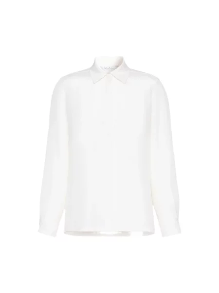 Lniana koszula Max Mara biała