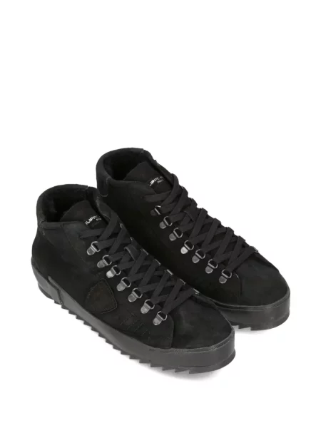 Sneakerși Philippe Model Paris din piele de căprioară negru