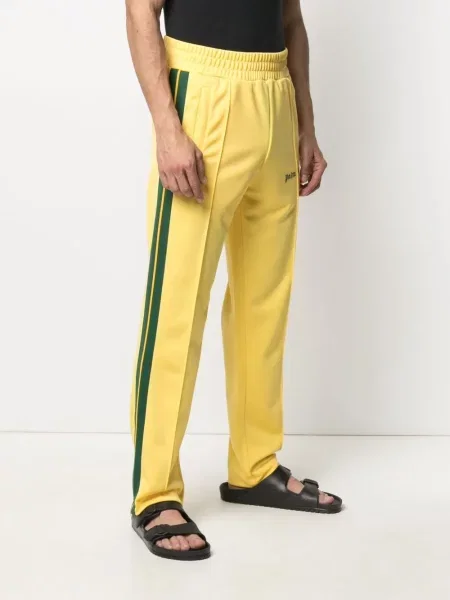 Pantaloni Palm Angels cu dungi alergare galben