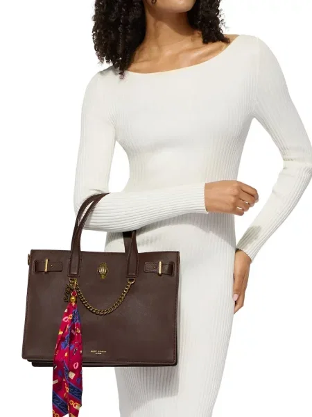 Kurt Geiger Bőr bőrönd Sloane barna
